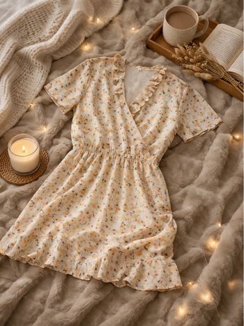 Robe cache cœur fleuri