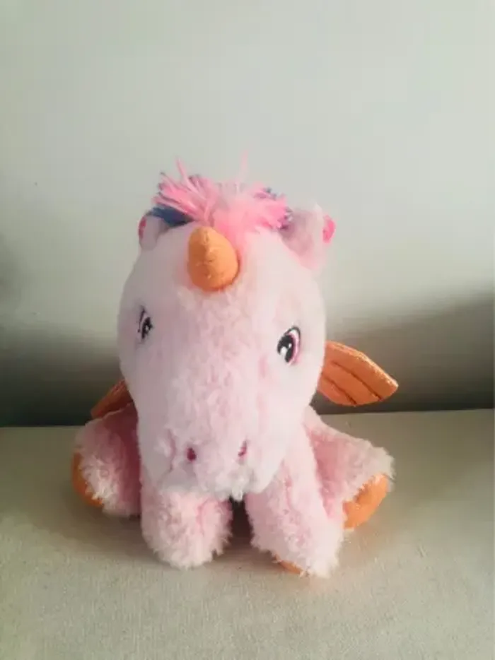 Peluche licorne rose arc en ciel fizzy ailes - photo numéro 3
