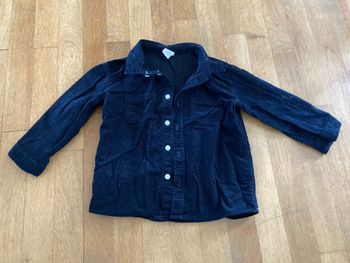 Chemise velours noir