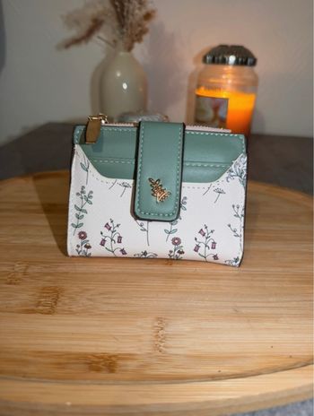 Porte-monnaie Similicuir Vert Flowers