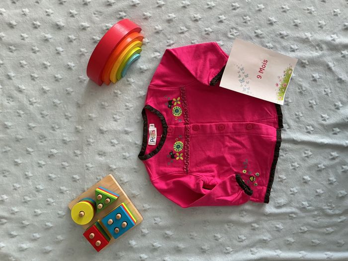 gilet léger rose la compagnie des petits 9 mois - photo numéro 2