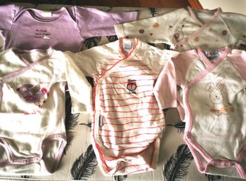 Lot 5 bodies manches  longues_ fille_ 3mois