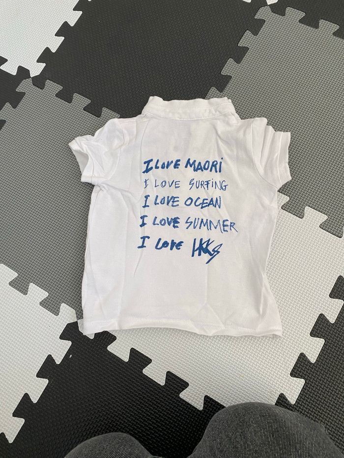 T-shirt polo ikks blanc manches courtes - photo numéro 2