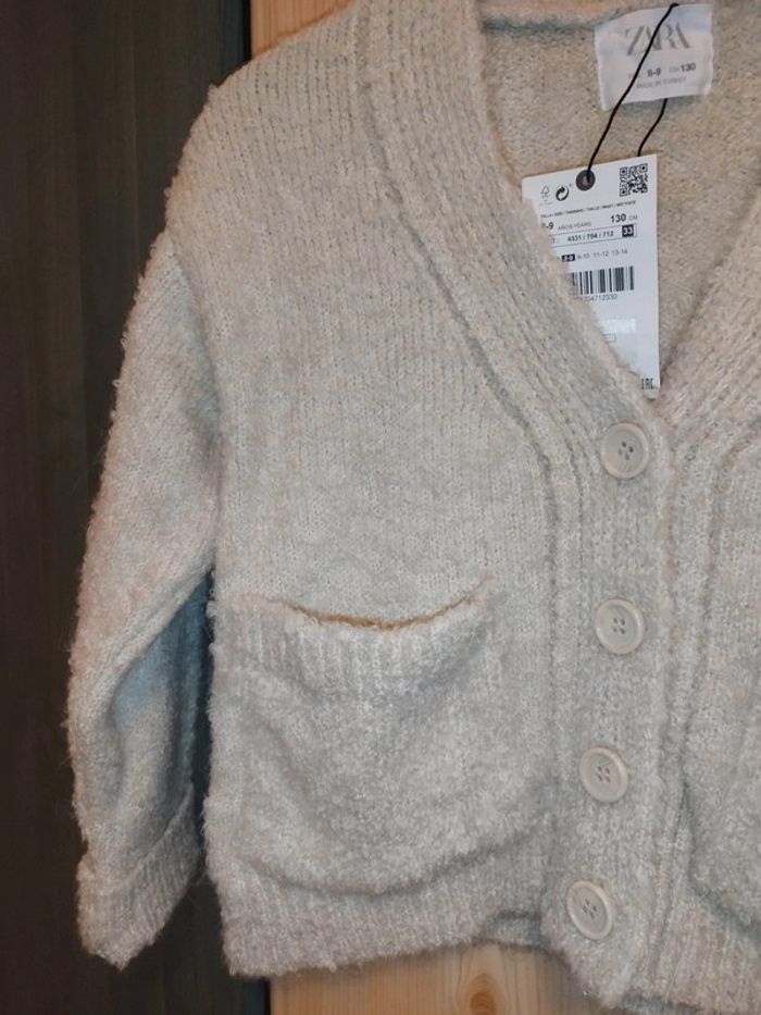 Cardigan/gilet/pull boutonné beige - photo numéro 4