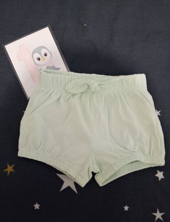 Short / Bloomers "vert menthe" _ 1 mois