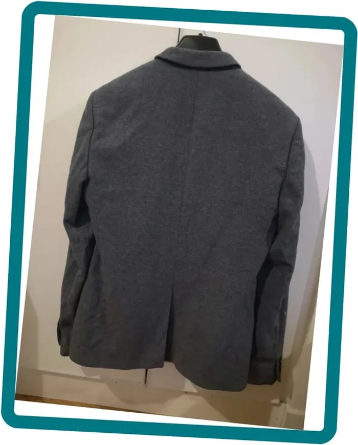 Blazer / Veste de costume Nöak bleu chiné taille 46 - photo numéro 2