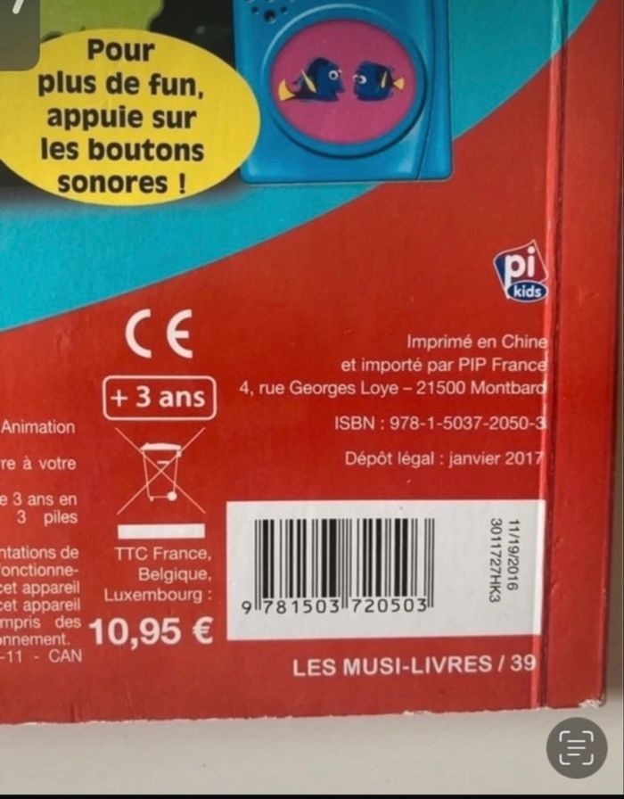 Livre sonore très bon état Le monde de Némo Dory - photo numéro 9