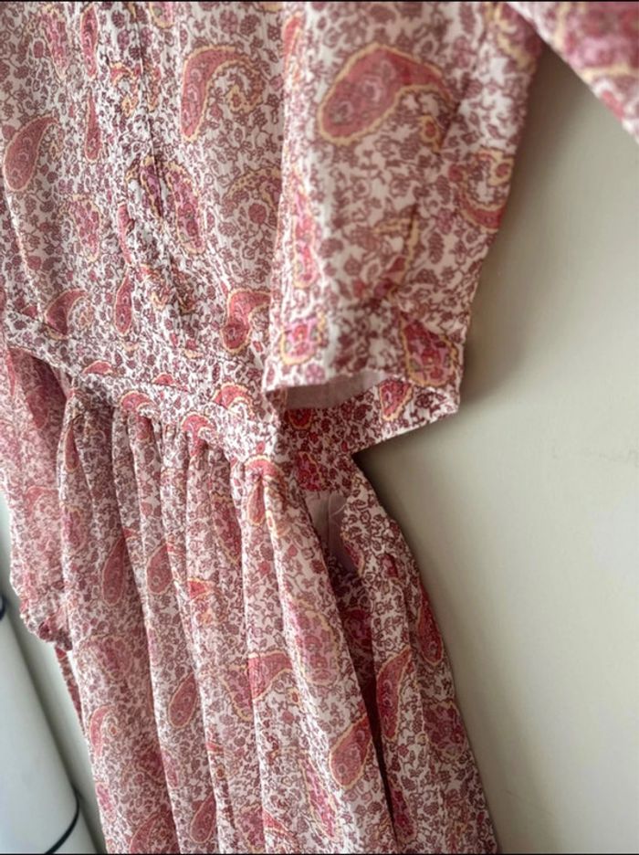 👗🌻 magnifique robe d’été légère à motif- taille L - neuf sans étiquette -Mango - photo numéro 4