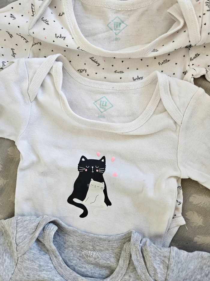 Lot de bodys manches longues fille - photo numéro 3