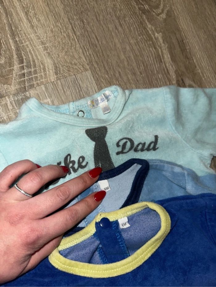 Lot pyjamas velours 6 mois - photo numéro 6