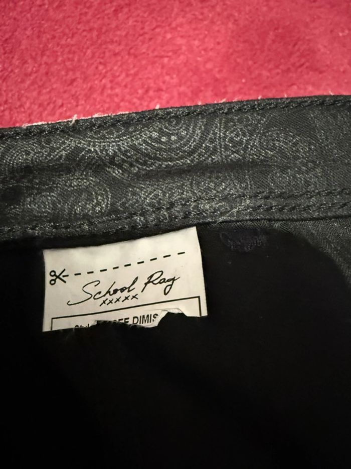 Pantalon style huile noir motif cachemire school rag38 - photo numéro 8