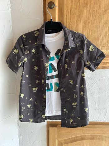 Ensemble chemise et t-shirt manches courtes - taille 8 ans