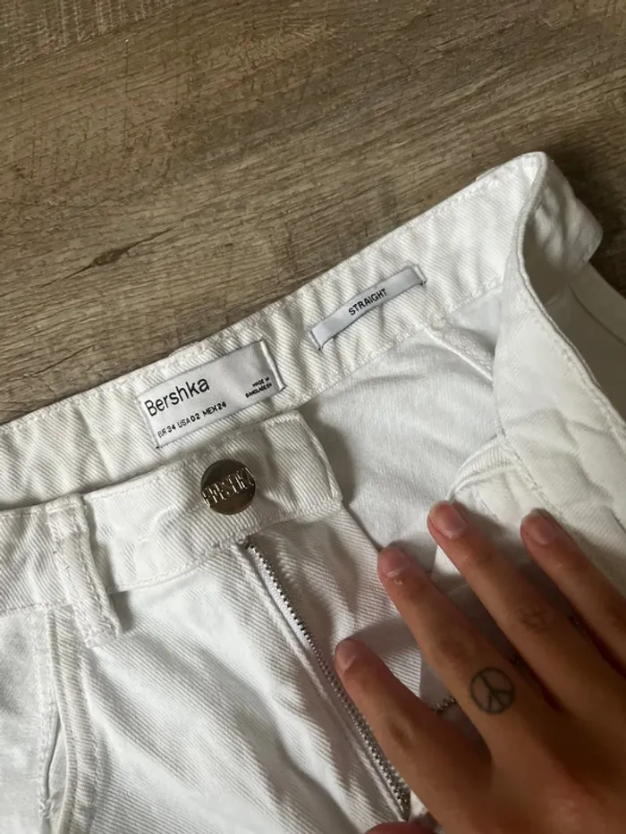 Jeans taille haute blanc - photo numéro 3