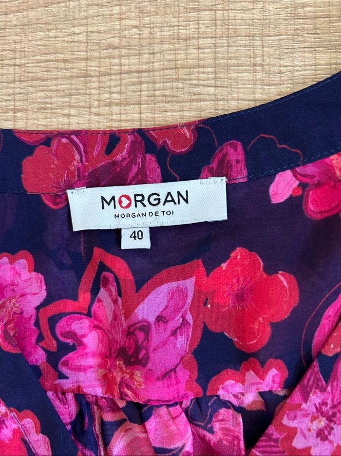 Blouse fleurie à manches longues Morgan taille 40 jamais portée - photo numéro 9