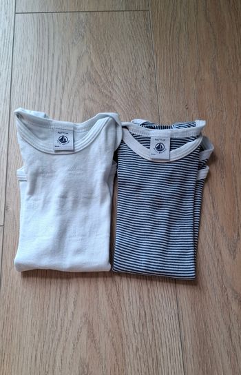 Lot de 2 bodies Petit Bateau