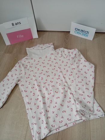 T-shirt ML col roulé fille 8 ans Okaïdi