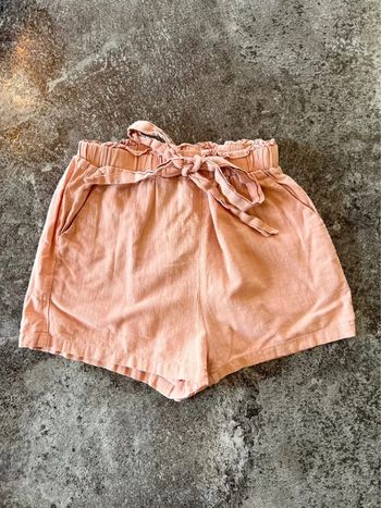Short toile rose femme Shein taille XS Women Rosafarbene Canvas Damen Pantaloncini tela rosa canvas