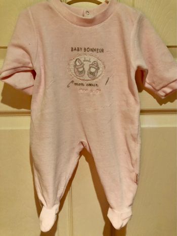 Pyjama velours Absorba 3 mois fille