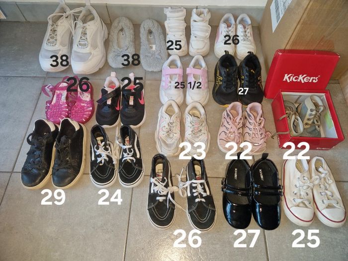 Basket en lot plusieurs tailles