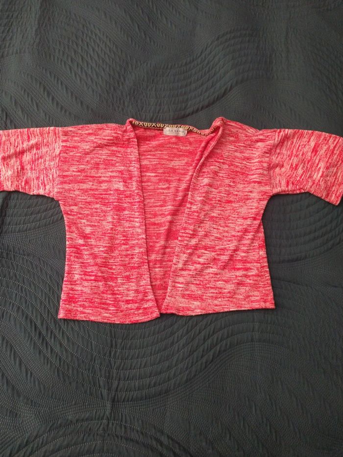 Gilet rouge et blanc Lisa Bahia 8 ans - photo numéro 2