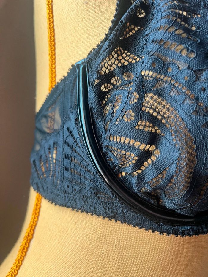 Soutien gorge 100D sexy dentelle cuir - photo numéro 5