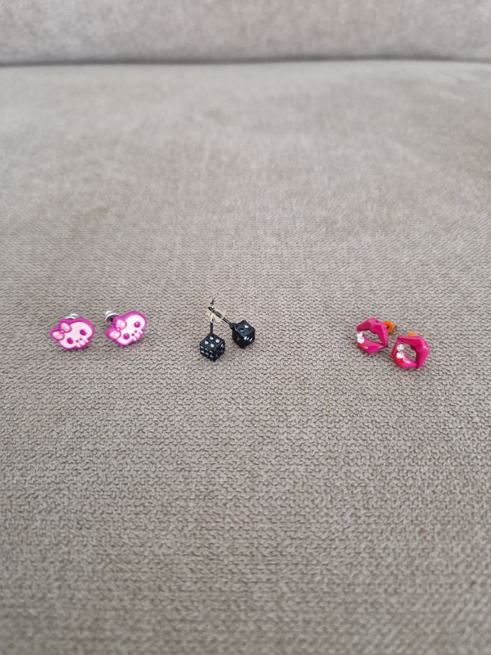 Lot boucles d'oreilles fantaisie - photo numéro 3