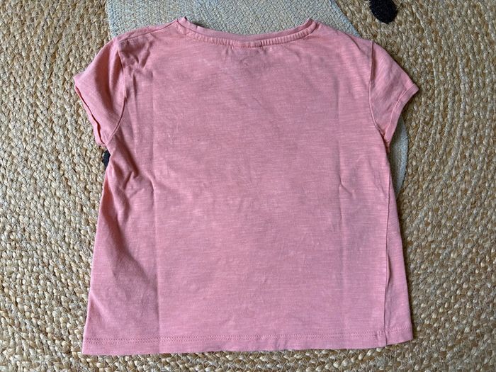 T-shirt MC rose corail bichette TAO tape à l’œil 2 ans 24 mois - photo numéro 3