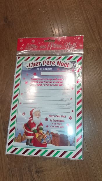 Lettre au Père Noël avec son enveloppe neuve