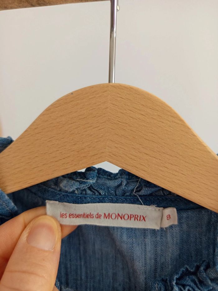 Chemise blouse boutons pression en jean Monoprix 8 ans - photo numéro 2