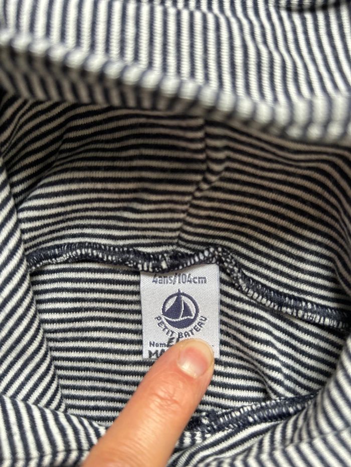 T-shirt haut manches longues capuche marinière garçon petit bateau - photo numéro 7