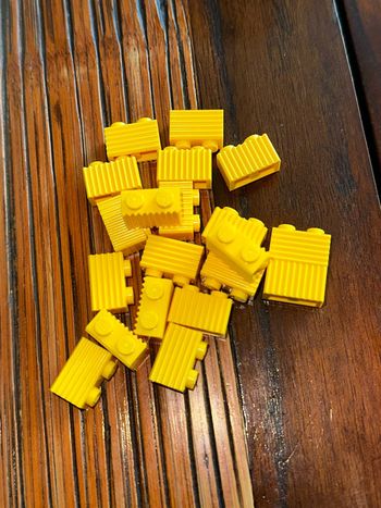 20 Brick Lego, Modified 1 x 2 with Grille / Fluted Profile