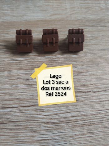 Lego lot 3 sac à dos marrons 2524
