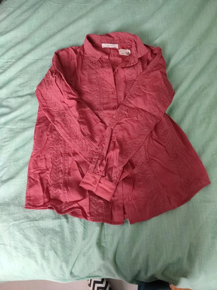 Chemise rose corail Promod neuve - photo numéro 4