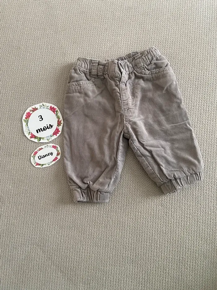 Pantalon en velours Disney taille 3 mois