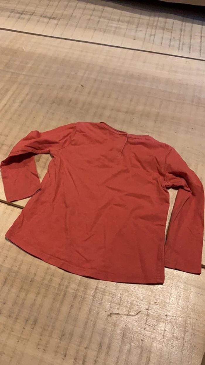 Tee-shirts manche longue rouge Zara 2/3ans - photo numéro 4
