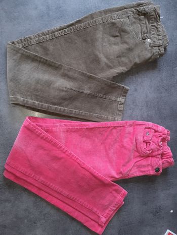 Lot de 2 pantalons en velours