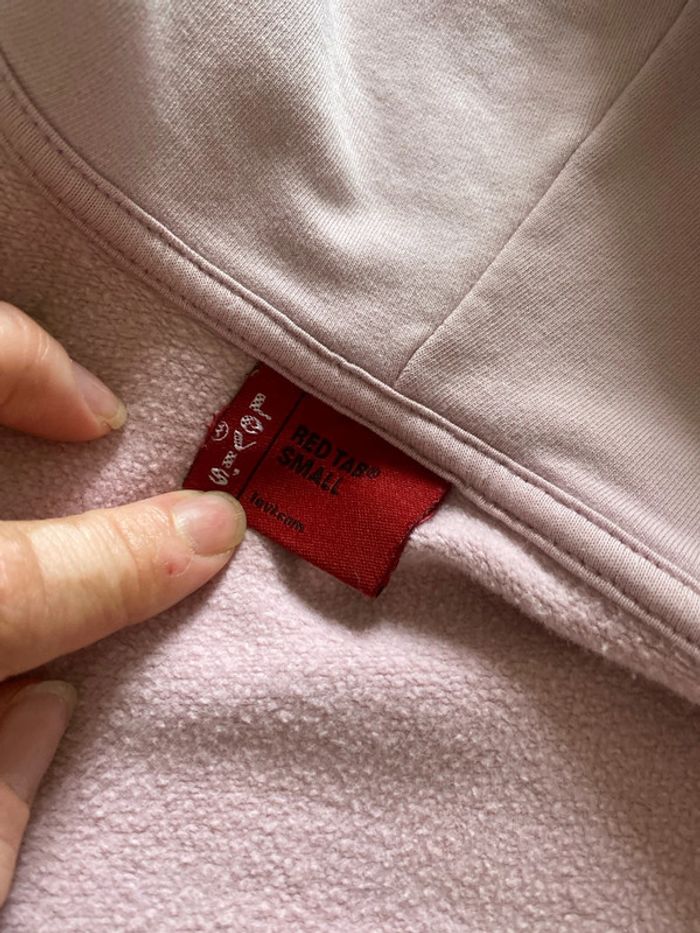 Sweat à capuche rose Levis, taille S - photo numéro 4