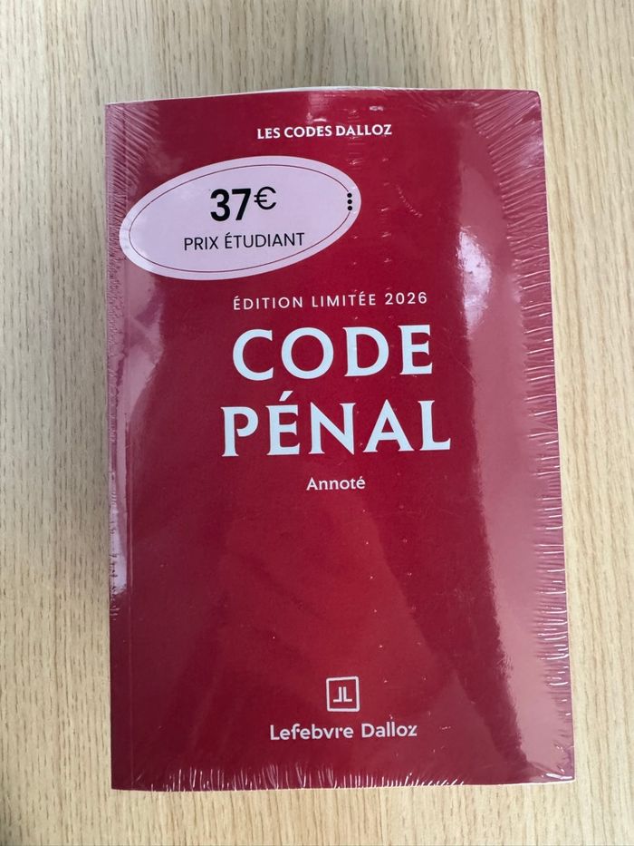 Code pénal 2026 NEUF
