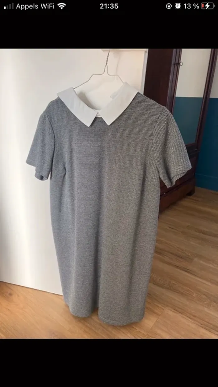 Robe motifs pied-de-poule