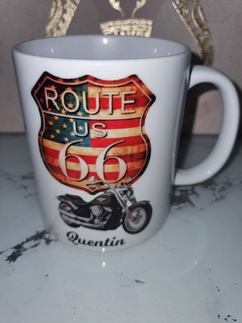 Mug route 66 moto personnalisé
