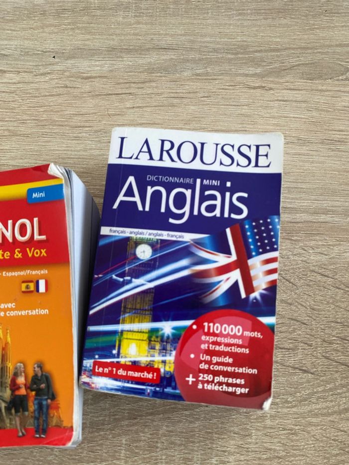Lot de deux dictionnaires espagnol et anglais - photo numéro 3