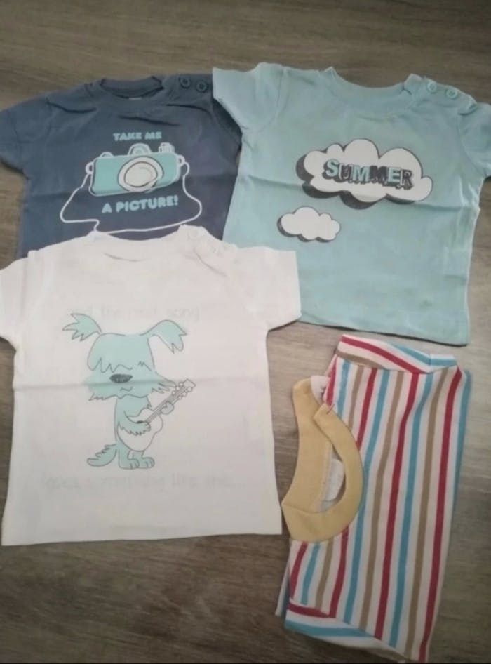 Lot de 3 t shirts mc 3 mois garçon
