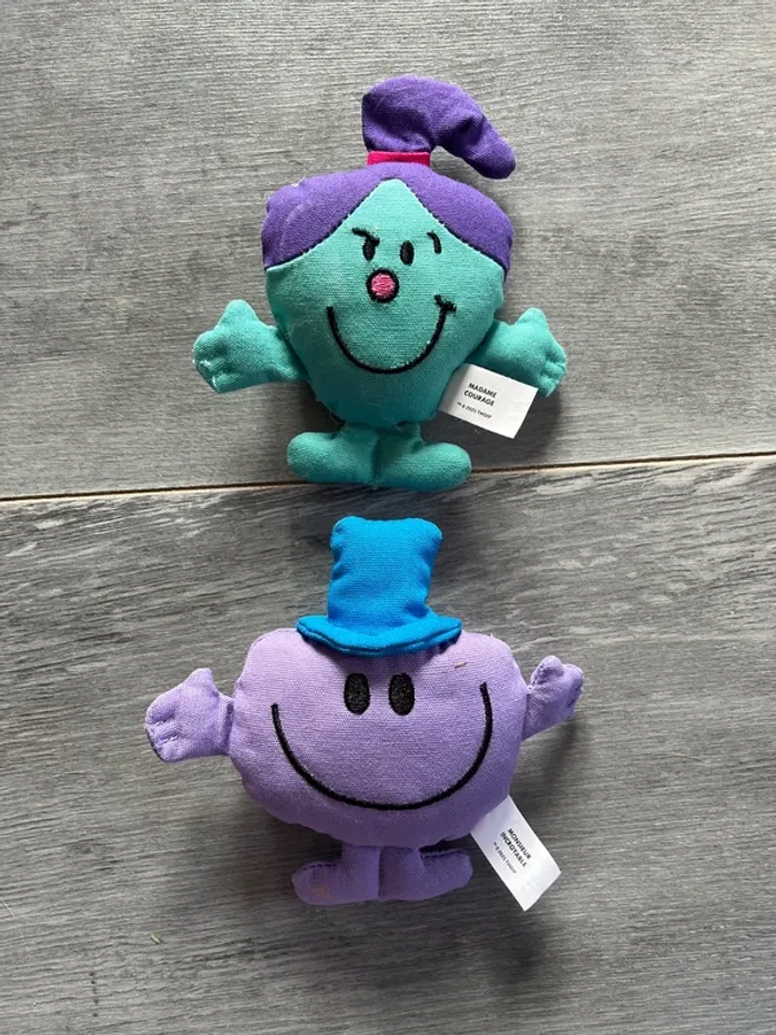 Lot 2 peluches Monsieur Madame