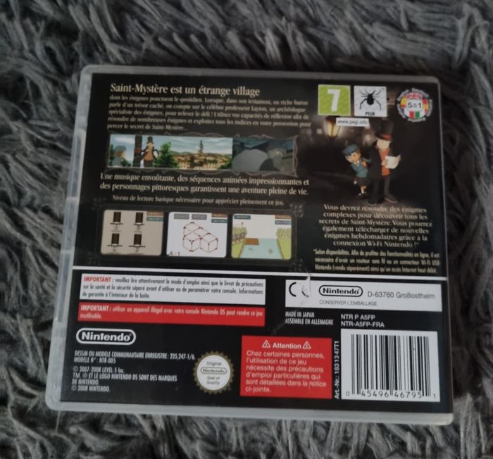 Boîte vide de jeu avec livret Le Professeur Layton et L'étrange Village - photo numéro 3