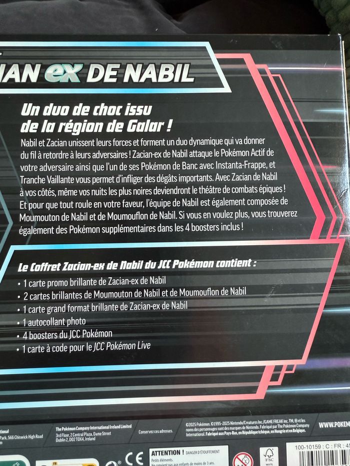 Lot coffret Pokémon zacian ex de Nabil - photo numéro 4