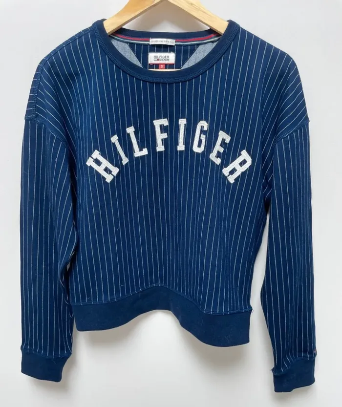 Tommy Hilfiger blue striped sweater Womens size S