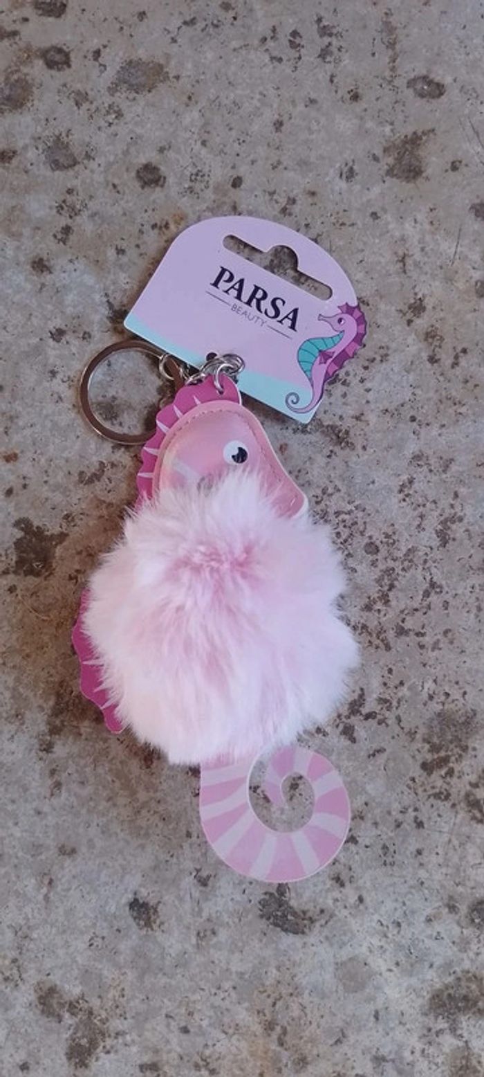 Porte-clés Hippocampe rose ou vert