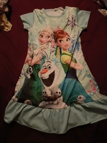 Pyjama nuit 10ans robe nuisette Disney elsa Anna reine des neiges