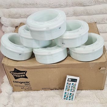 Lot de 6 recharges originales Sangenic Tec Tommee Tippee neufs 