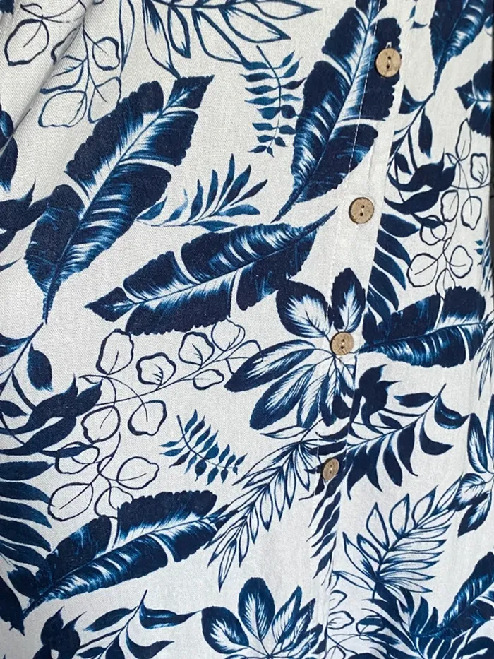 Robe à fleurs viscose et lin - photo numéro 7